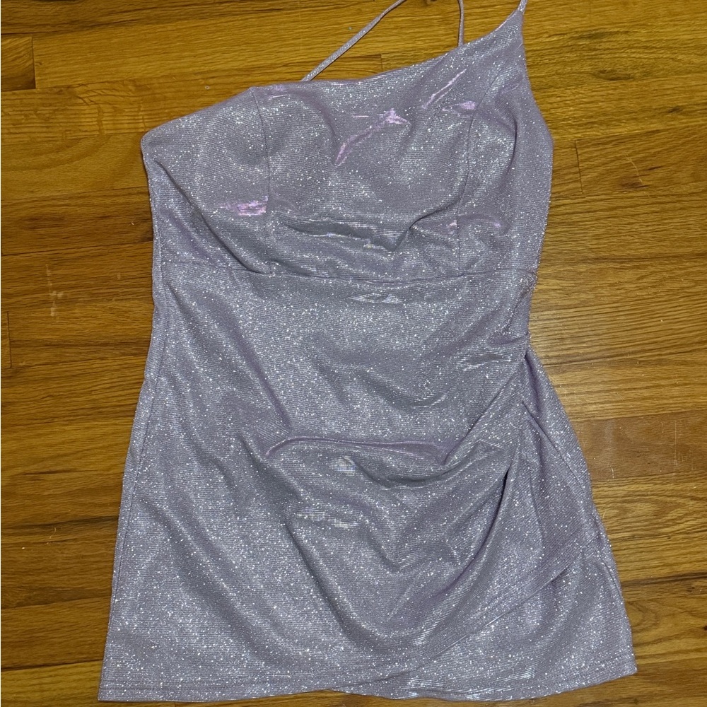 Elegant Lavender One-Shoulder Dress